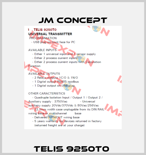 TELIS 9250T0  JM Concept