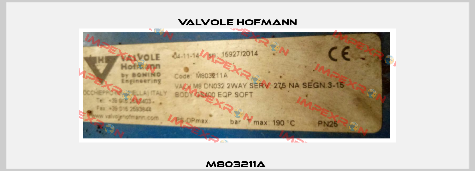 M803211A  Valvole Hofmann