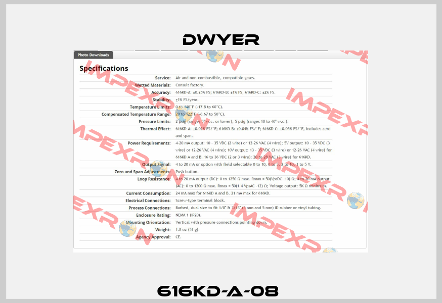 616KD-A-08  Dwyer