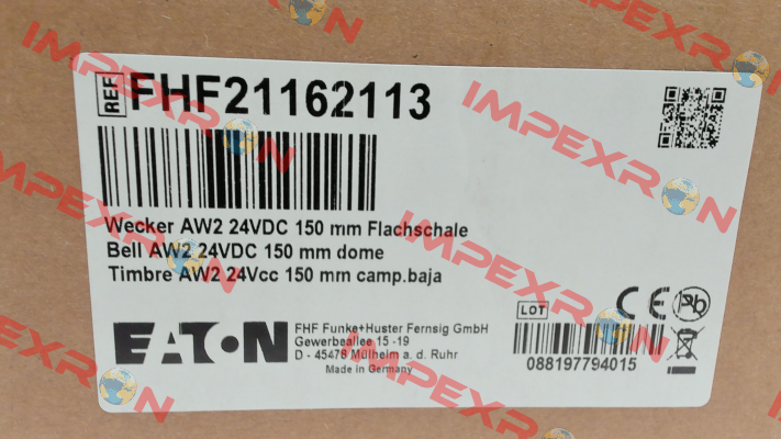 P/N: FHF21162113, Type: AW2 FHF