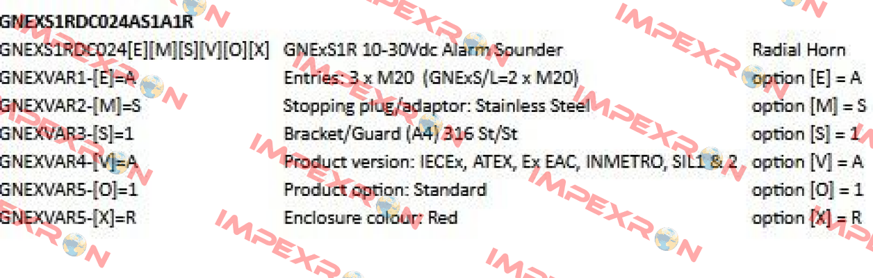GNExS1RDC024AS1A1R E2S