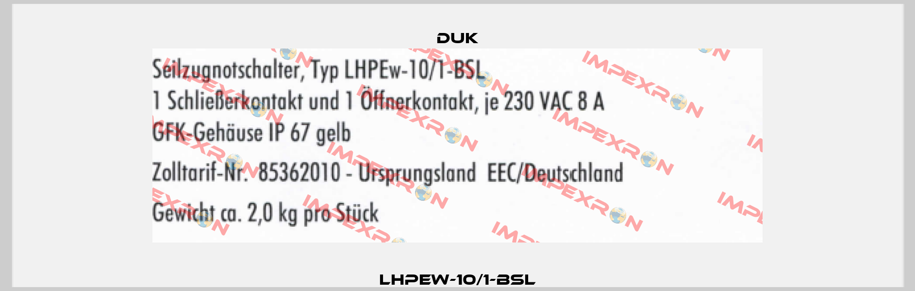 LHPEw-10/1-BSL DUK