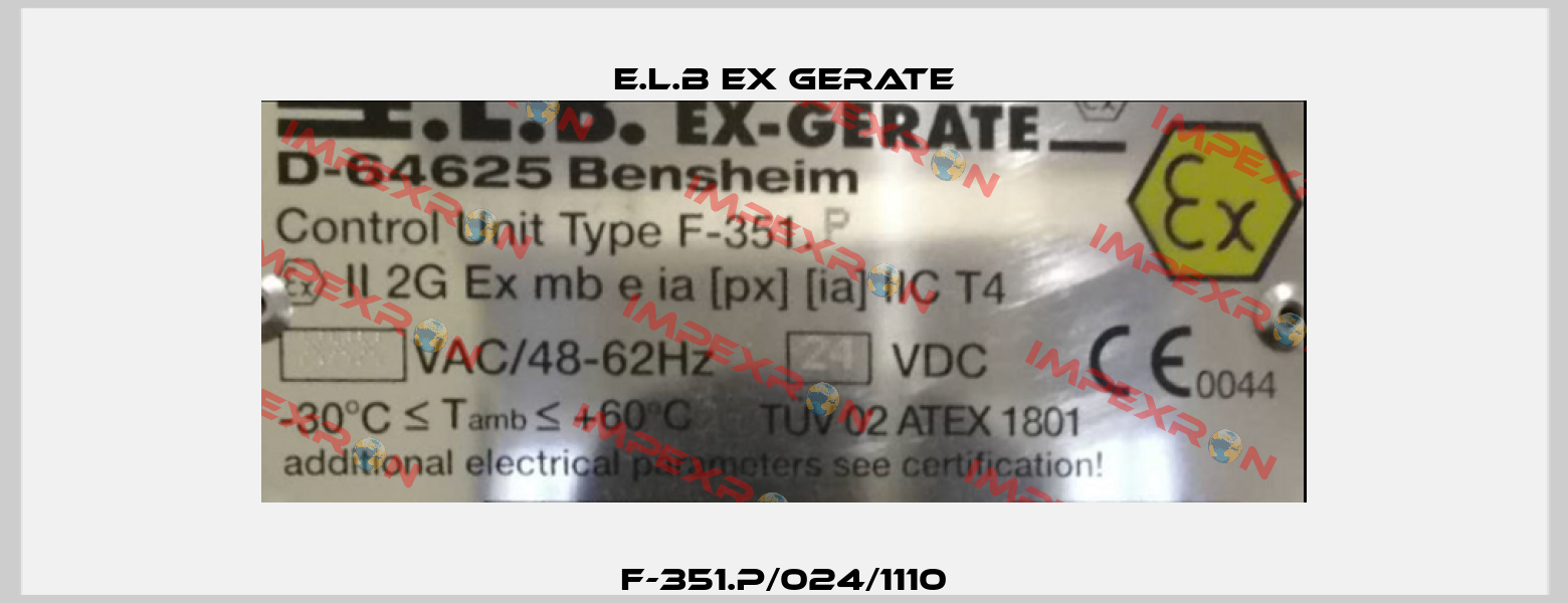 F-351.P/024/1110 E.L.B Ex Gerate