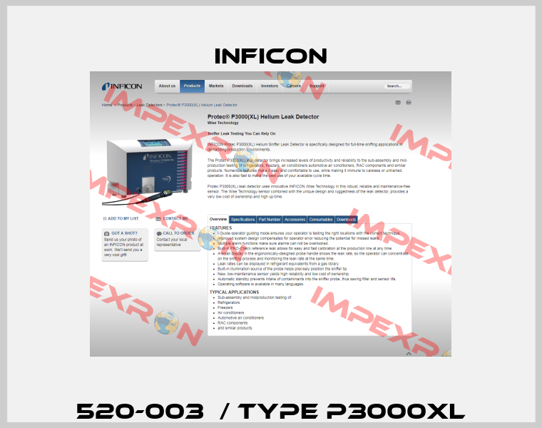 520-003  / type P3000XL Inficon