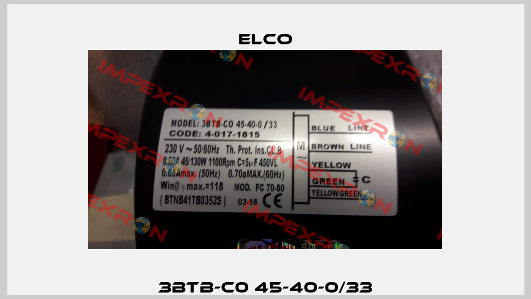 3BTB-C0 45-40-0/33 Elco