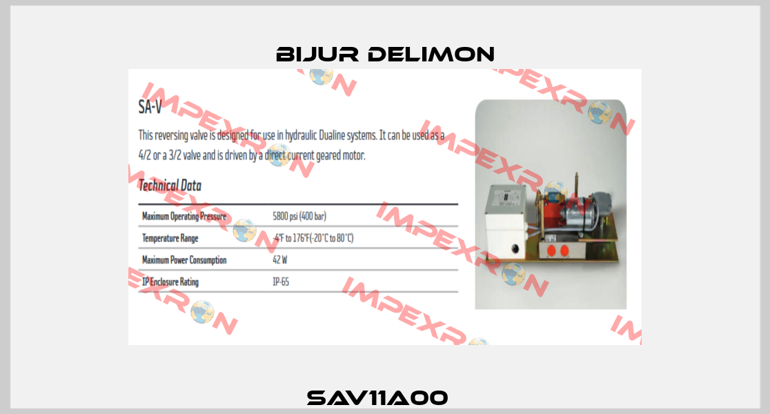 SAV11A00   Bijur Delimon