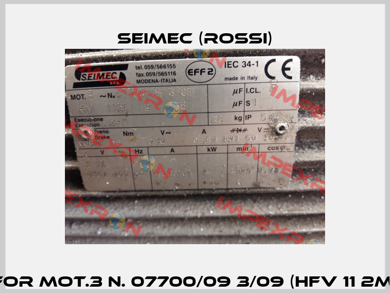 B bearing plate for Mot.3 N. 07700/09 3/09 (HFV 11 2M  2  B5) obsolete,  Seimec (Rossi)