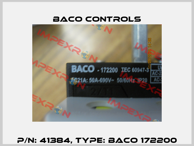 P/N: 41384, Type: BACO 172200 Baco Controls