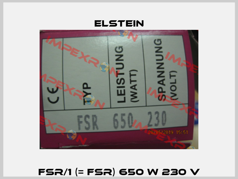 FSR/1 (= FSR) 650 W 230 V Elstein
