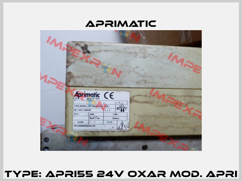 Type: APRI55 24V OXAR MOD. APRI Aprimatic