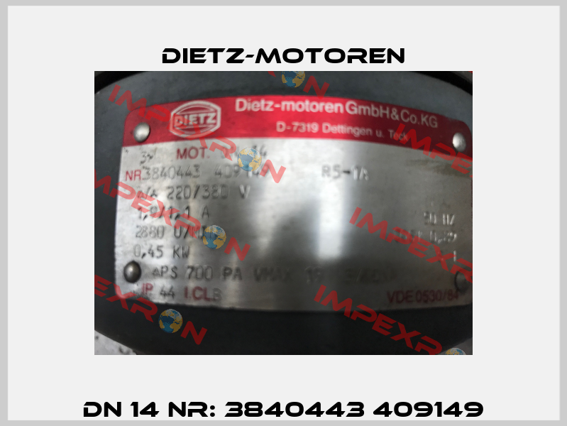 DN 14 NR: 3840443 409149 Dietz-Motoren