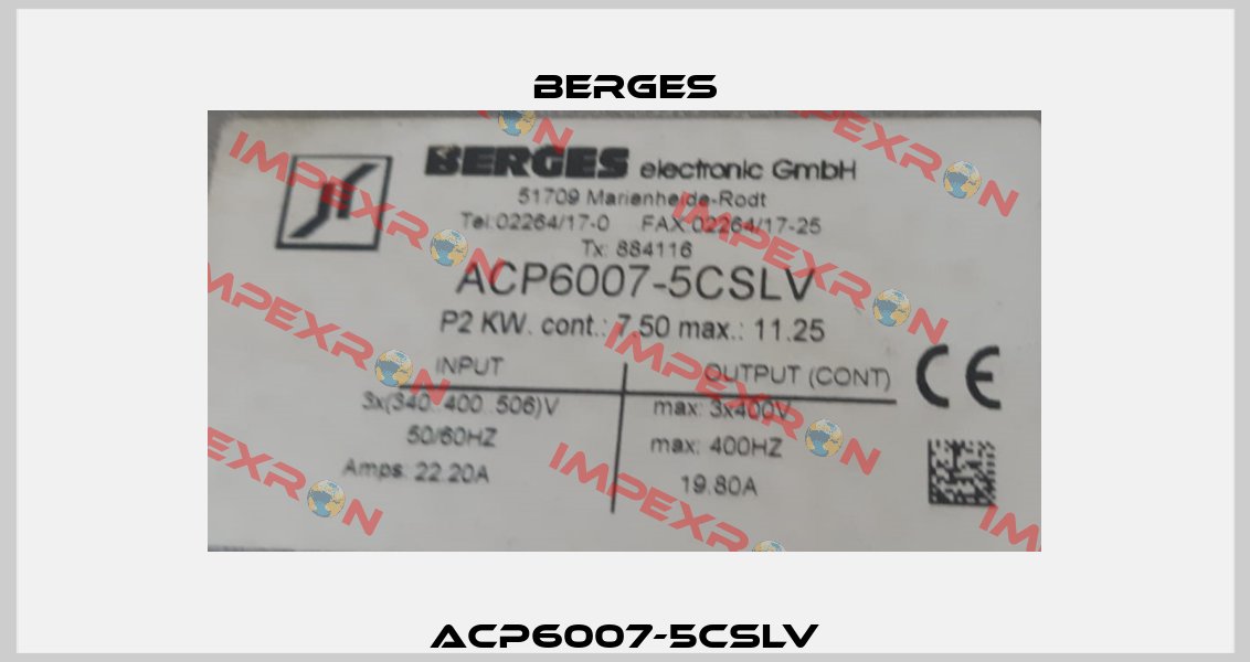 ACP6007-5CSLV Berges