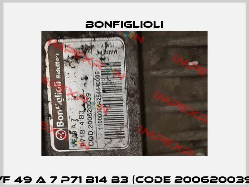 VF 49 A 7 P71 B14 B3 (Code 200620039) Bonfiglioli