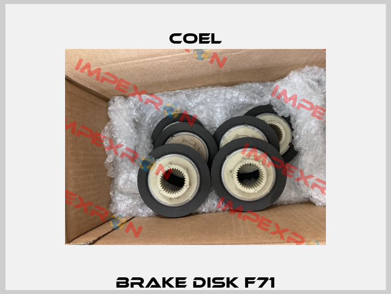 Brake Disk F71 Coel
