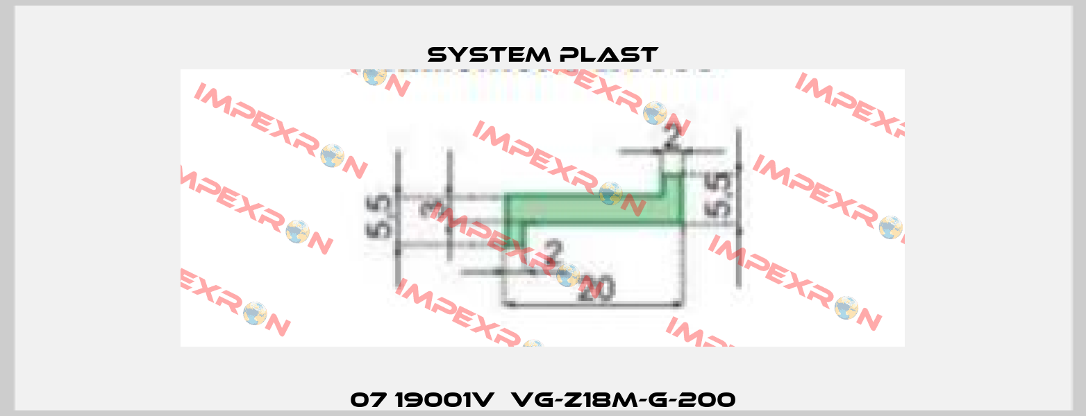 07 19001V  VG-Z18M-G-200 System Plast