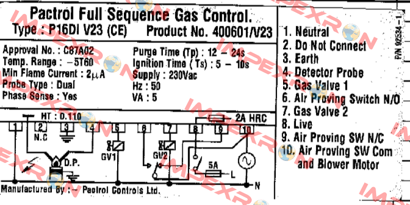 400601/v23 Pactrol