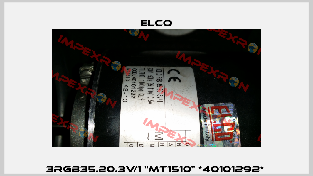 3RGB35.20.3V/1 "MT1510" *40101292*  Elco