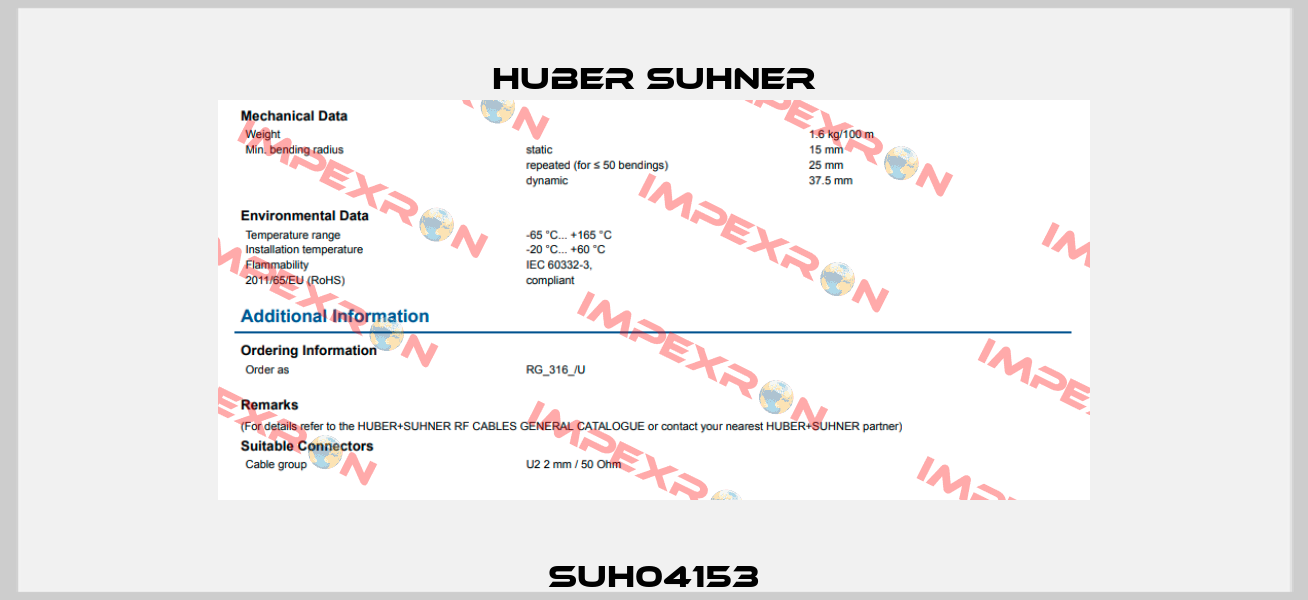 SUH04153 Huber Suhner