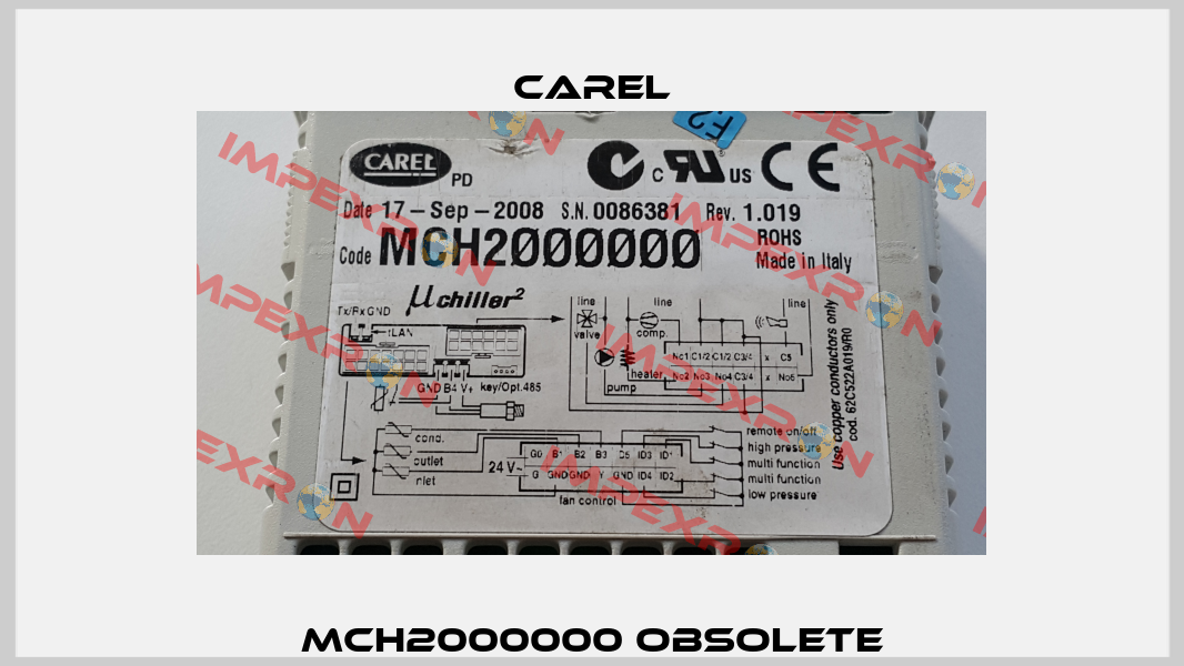 MCH2000000 obsolete Carel