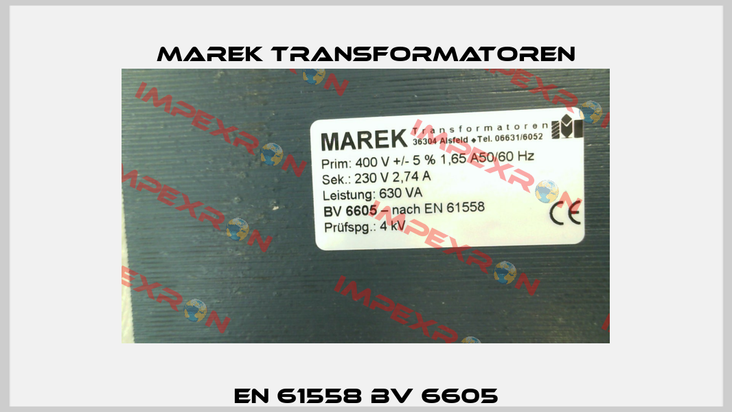 EN 61558 BV 6605 Marek Transformatoren