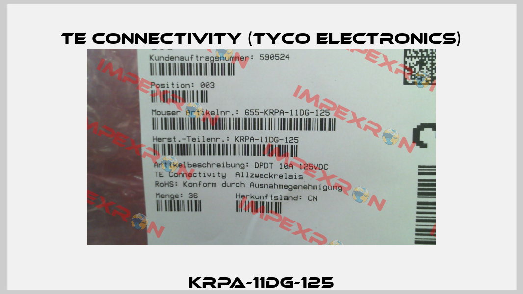 KRPA-11DG-125 TE Connectivity (Tyco Electronics)
