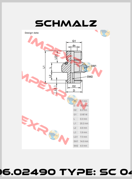 P/N: 10.01.06.02490 Type: SC 040 G1/8-AG Schmalz