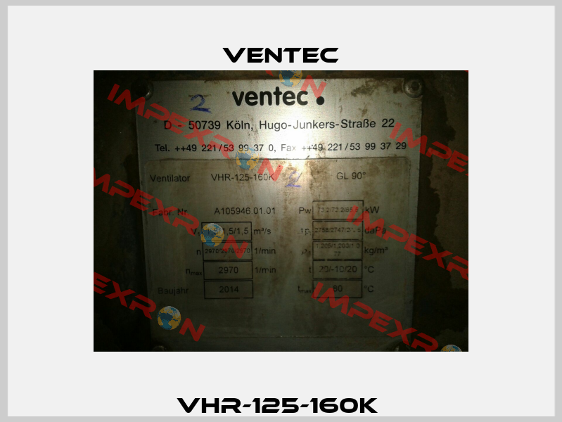 VHR-125-160K  Ventec