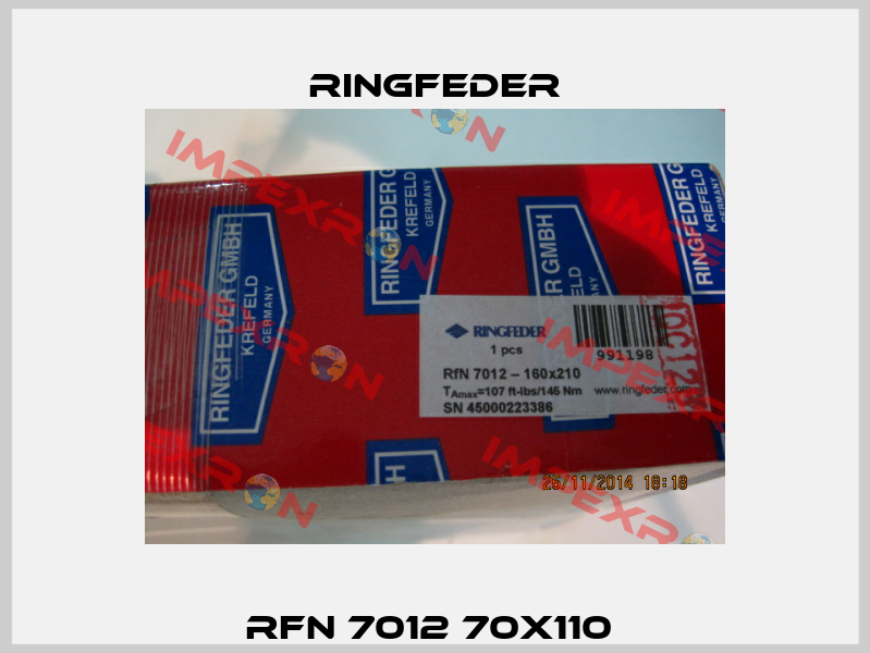 RFN 7012 70X110  Ringfeder