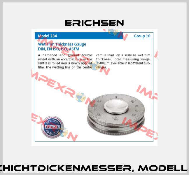 Nassschichtdickenmesser, Modell 234 R/I  Erichsen