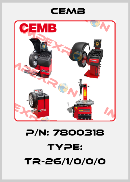p/n: 7800318 Type: TR-26/1/0/0/0 Cemb