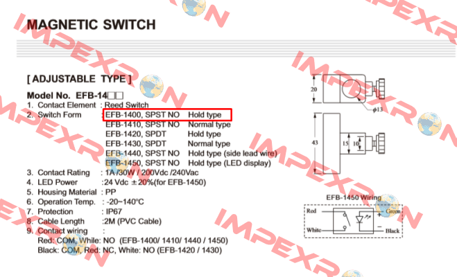 EFB-1400 / EFXCM1P-18S4420001 Finetek