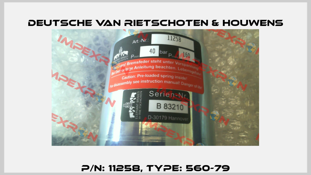 P/N: 11258, Type: 560-79 Deutsche van Rietschoten & Houwens