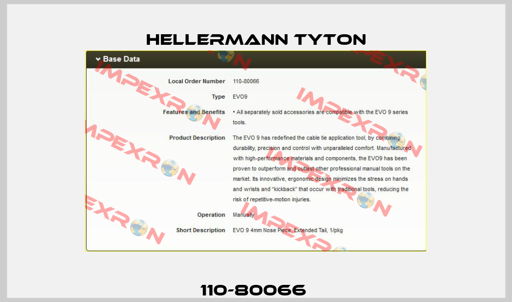 110-80066  Hellermann Tyton