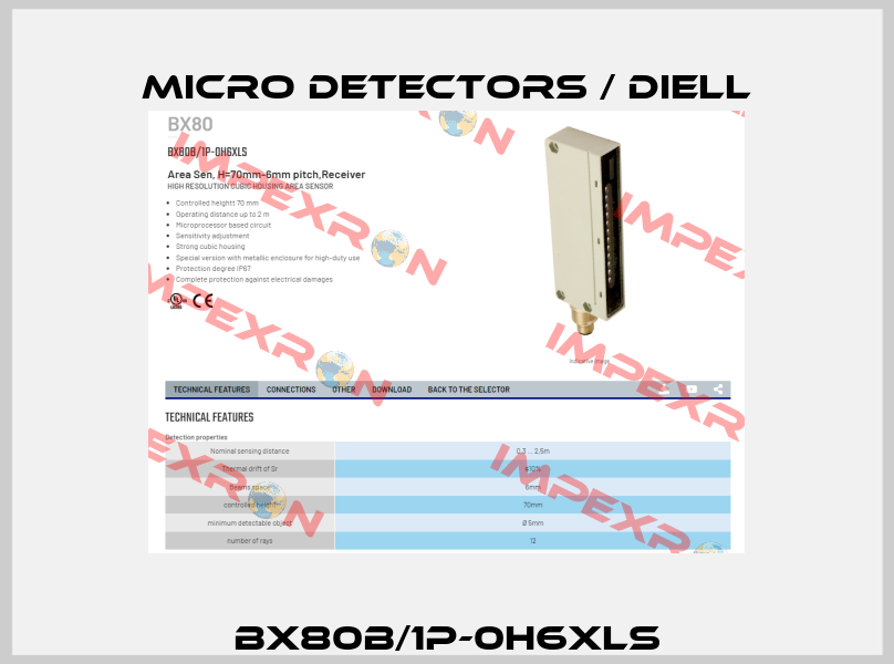 BX80B/1P-0H6XLS Micro Detectors / Diell