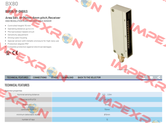 BX80B/1P-0H6XLS Micro Detectors / Diell (now Datasensing)
