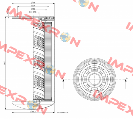 P/N: 1103 Type: CS-150-A03-A MP Filtri