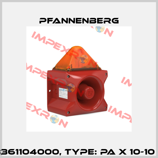 Art.No. 23361104000, Type: PA X 10-10 230 AC OR Pfannenberg
