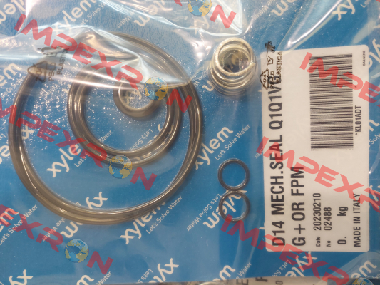 KL01ADT / Type:  KIT TEN D14 Q1Q1VGG+ELAST FPM# Lowara