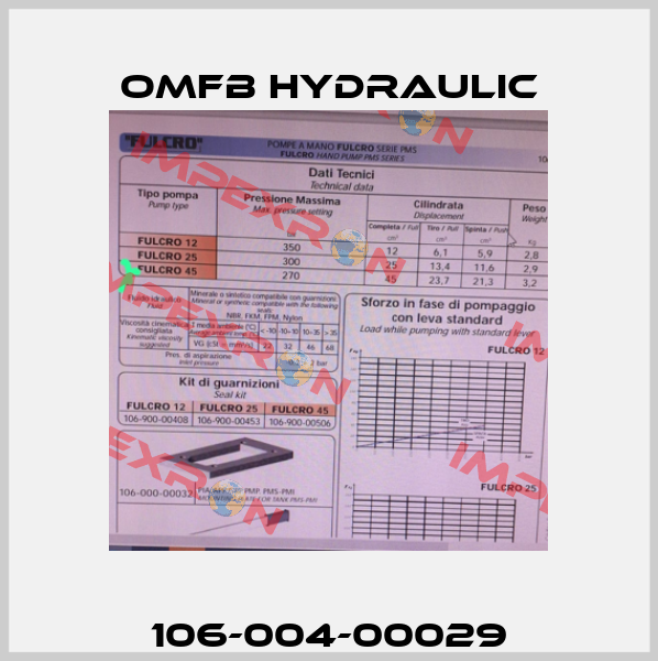 106-004-00029 OMFB Hydraulic
