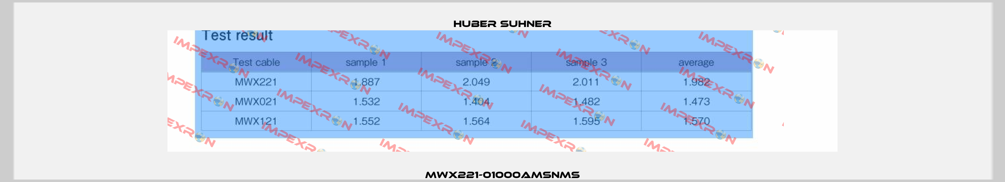 MWX221-01000AMSNMS Huber Suhner