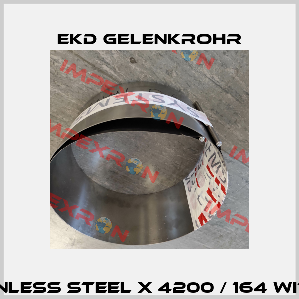 Cover outside stainless steel x 4200 / 164 with 42 band holders Ekd Gelenkrohr