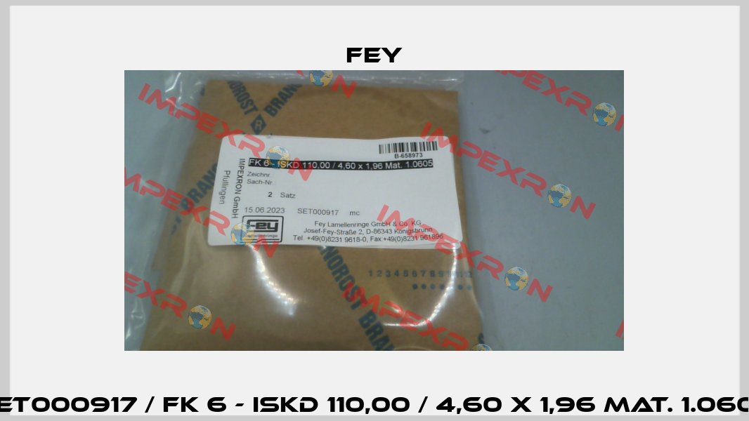 SET000917 / FK 6 - ISKD 110,00 / 4,60 x 1,96 Mat. 1.0605 Fey
