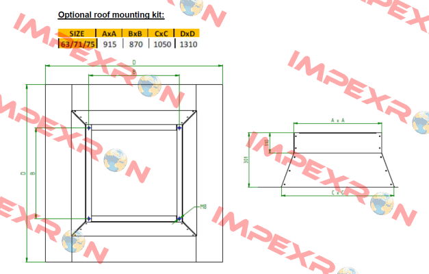 Mounting kit fot FC 756 T  Dynair