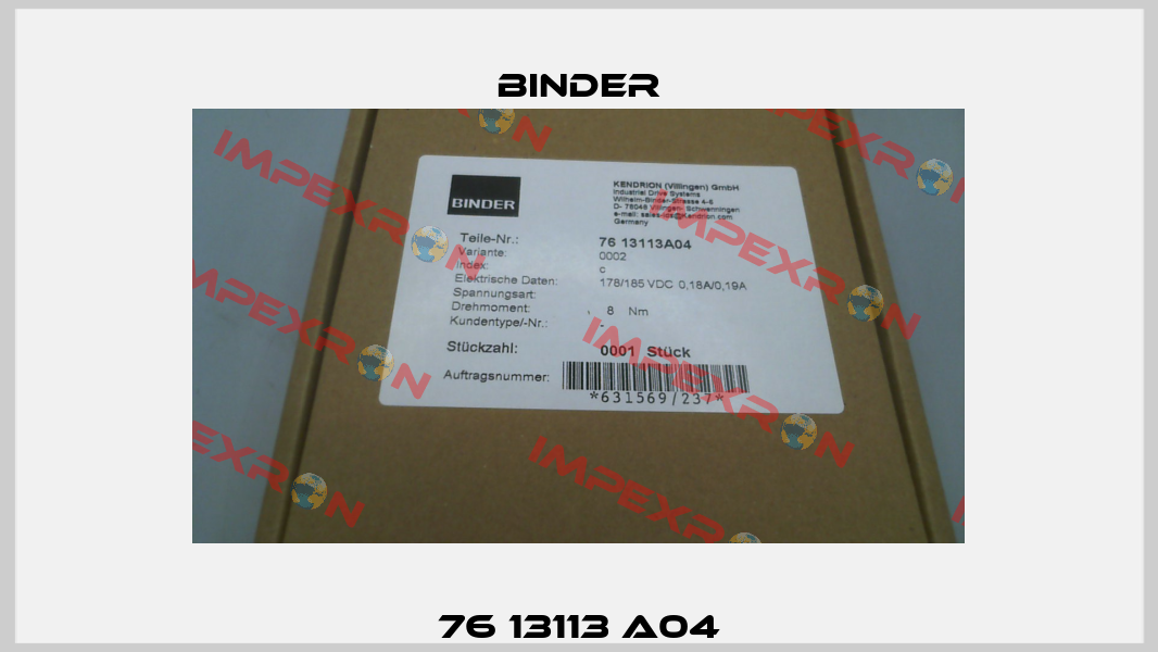 76 13113 A04 Binder