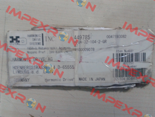 Item number: 402251 S/N: 32-104-404913-1  OEM!!  Harmonic Drive