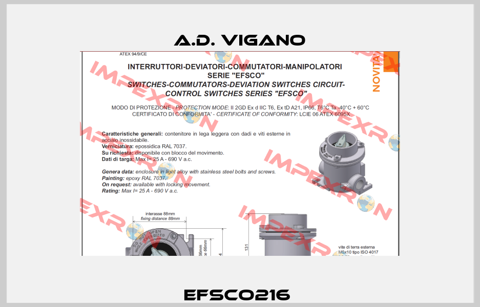 EFSCO216  A.D. VIGANO