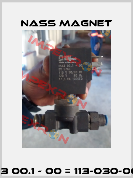 0543 00.1 - 00 = 113-030-0037  Nass Magnet